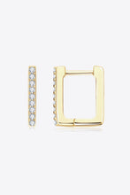 Moissanite Geometric 925 Sterling Silver Earrings Gold One Size