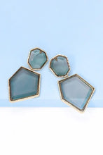 Geometrical Shape Zinc Alloy Frame Resin Dangle Earrings Earrings