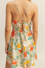HYFVE Floral Cowl Neck Flirty Satin Mini Dress Casual Dresses