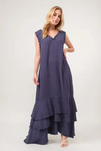 And The Why Washed Cotton Gauze Fringe Detail Tiered Dress Casual Dresses