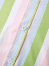 Men's Striped Long Sleeve Button-Up Shirt