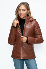 How Dare U Pocketed Zip Up Puffer Jacket with Removable Hood Woman Outerwear