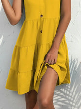 V-Neck Sleeveless Mini Tank Dress Casual Dresses