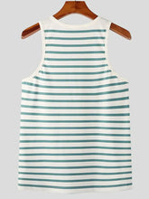 Men's Striped Wide Strap Tank Mens Tops