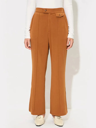 Slit Wide Leg Pants with Pockets Sherbet