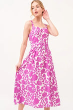 And The Why Square Neck Belted Floral Printed Midi Dress Casual Dresses
