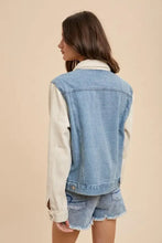 Annie Wear Collared Neck Double Placket Denim Jacket Woman Outerwear