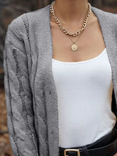 Cable-Knit Button Down Cardigan Woman Outerwear