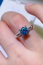 1 Carat Moissanite 4-Prong Ring Sky Blue Rings