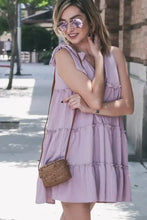 And The Why Polka Dot Textured Layered Flounce Ruffle Dress Casual Dresses