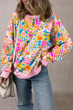 Printed Round Neck Long Sleeve Sweatshirt Woman Sweatshirts