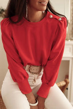 Round Neck Short Sleeve Sweatshirt Red Orange Woman Sweatshirts