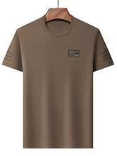 Men's Plus Size Crew Neck Short Sleeve T-Shirt Taupe