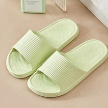 Open Toe Flats Slippers Green Woman Slippers