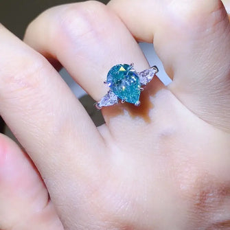 2 Carat 925 Sterling Silver Moissanite Ring Silver Rings