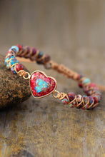 Handmade Heart Shape Natural Stone Bracelet