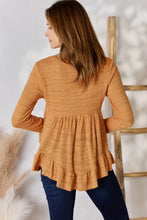 Hailey & Co Full Size V-Neck Flounce Sleeve Blouse Woman Blouses