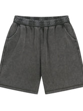 Men's Elastic Waist Shorts Dark Gray