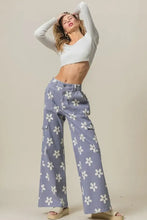 BiBi Flower Printed Side Pocket Wide Pants Woman Pants