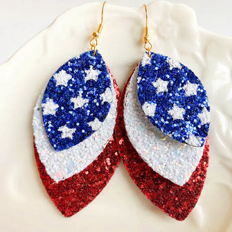 Leaf Shape Copper Dangle Earrings Style B One Size Earrings
