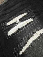 Men's Distressed Camo Panel Denim Shorts Denim Shorts