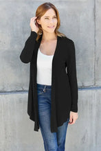 Basic Bae Full Size Open Front Long Sleeve Cardigan Black Woman Outerwear