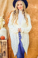 And The Why Textured Knit Fringe Hem Cardigan Ivory Woman Outerwear