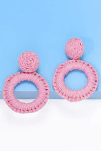 Round Shape Raffia Grass Dangle Earrings Earrings