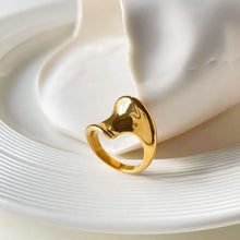 18K Gold-Plated Twisted Wave Statement Ring Rings