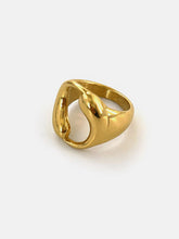 18K Gold-Plated Abstract Circle Ring