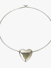 Stainless Steel Heart Pendant Choker Necklace