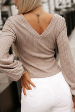 V-Neck Lantern Sleeve Blouse Woman Blouses