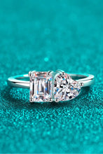 Rhodium-Plated 2 Carat Moissanite Ring Rings
