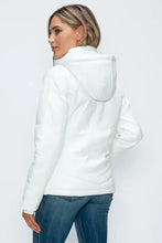 How Dare U Pocketed Zip Up Puffer Jacket with Removable Hood Woman Outerwear