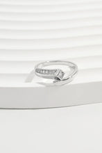 925 Sterling Silver Inlaid Zircon Ring