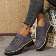 Lace Up Round Toe Platform Sneakers Woman Sneakers
