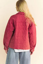 Davi & Dani Quilted Button Down Shacket with Chest Pockets Woman Outerwear