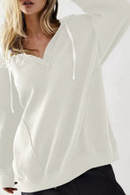 Exposed Seam Drawstring Long Sleeve Hoodie Woman Sweatshirts