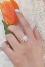 High Quality Natural Moonstone 925 Sterling Silver Three Stone Ring Rings