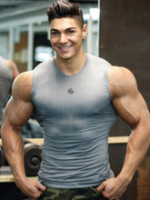 Men's Plus Size Round Neck Tank Gray