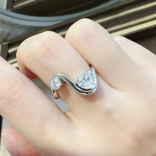 1.3 Carat Moissanite 925 Sterling Silver Irregular Shape Ring Silver Rings
