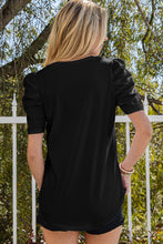 Puff Sleeve V-Neck Tee