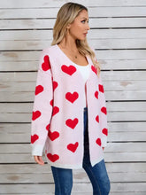 Angel Wings Heart Open Front Long Sleeve Cardigan Woman Outerwear