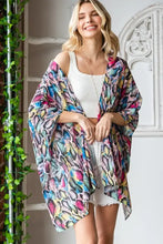 Heimish Full Size Multi Color Snake Open Cardigan Plus Size Woman Outerwear