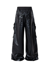Men's Wide Leg Cargo Pants with Drawstring Waist