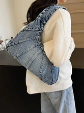 Crescent Shaped Denim Shoulder Bag Shoulder Bags