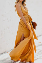 Surplice Tie Waist Maxi Dress Woman Maxi Dress