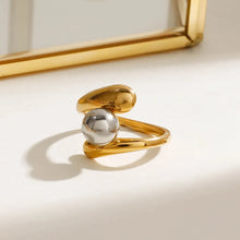 Two-Tone Twisted Ring
