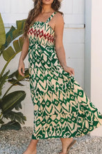 Western Aztec Shirred A-line Sleeveless Maxi Dress Woman Maxi Dress