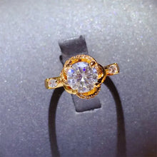 1 Carat Moissanite Zircon 925 Sterling Silver Ring Gold Rings
